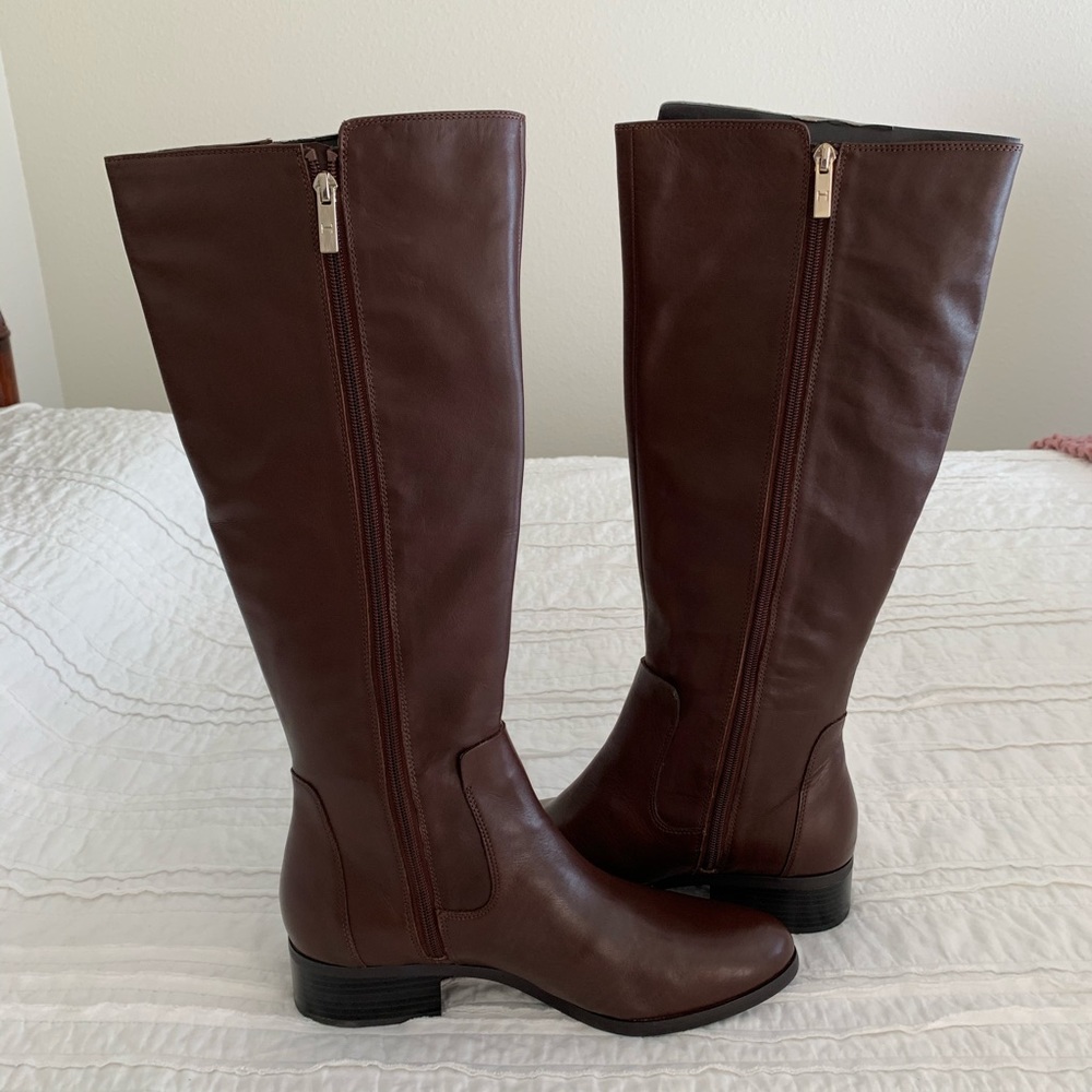 CLEARANCE Leather Boots, Sz 11 • H by Halston QVC